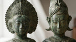 Brass Namaste Praying Couple Statues