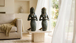 Bronze Praying Mermaid Statues - Pair