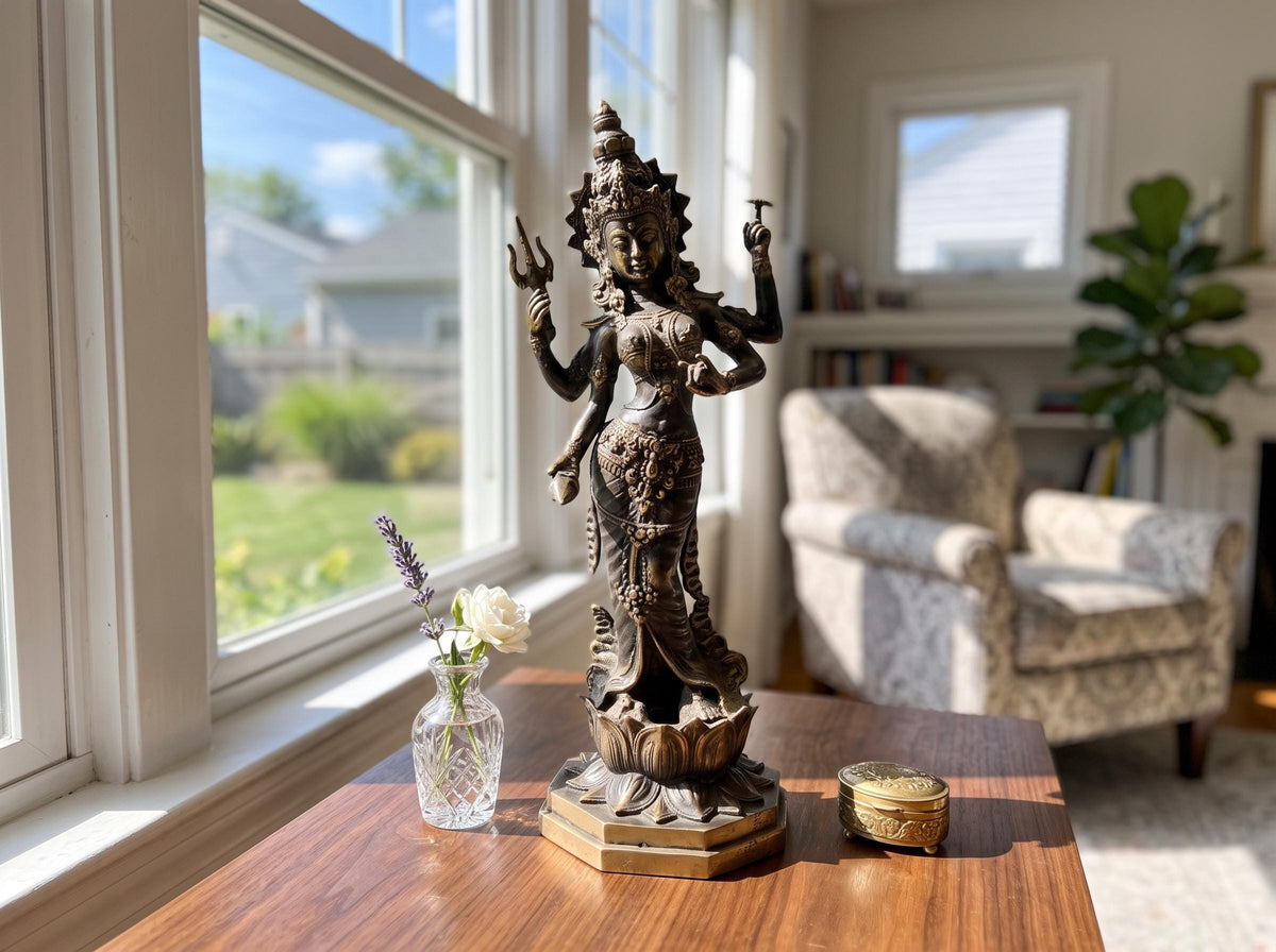 Solid Brass Parvati Statue