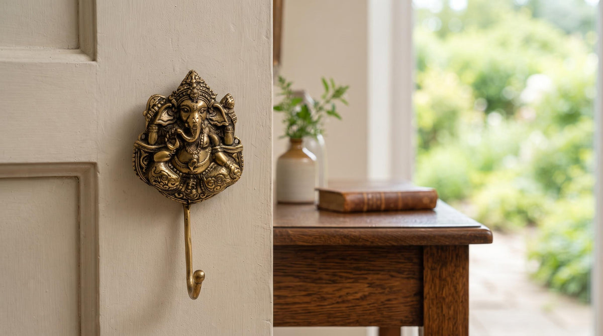 Solid Brass Ganesha Wall Hook