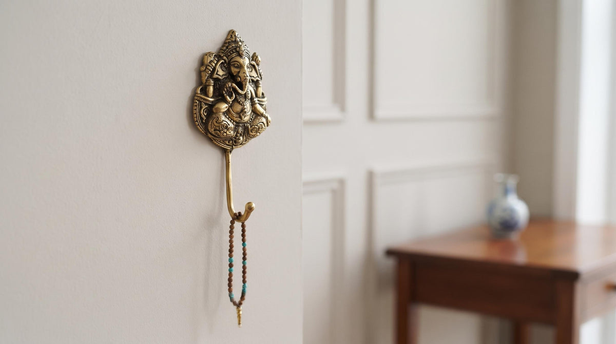Solid Brass Ganesha Wall Hook