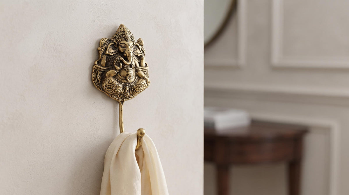 Solid Brass Ganesha Wall Hook