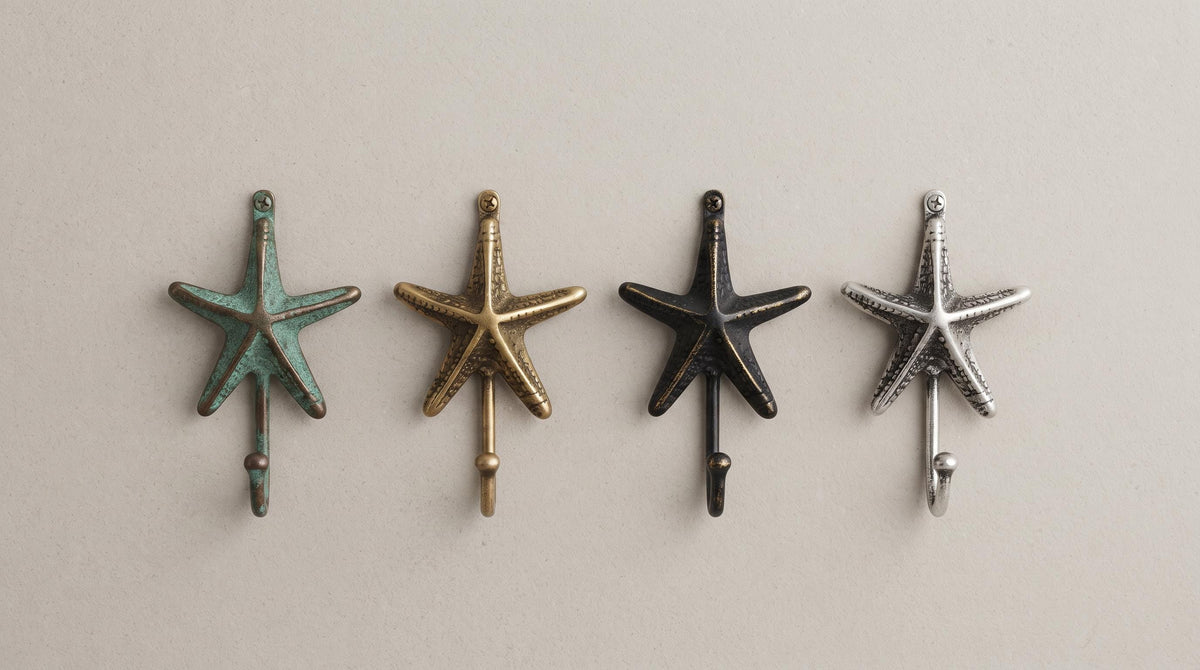 Solid Brass Starfish Wall Hook
