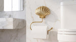 Solid Brass Seashell Toilet Paper Holder