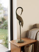 Brass Crane Statue