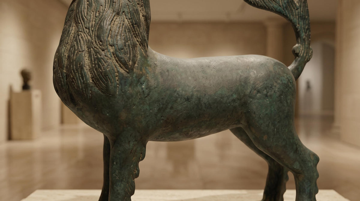 Brass Mythical Lion Statue