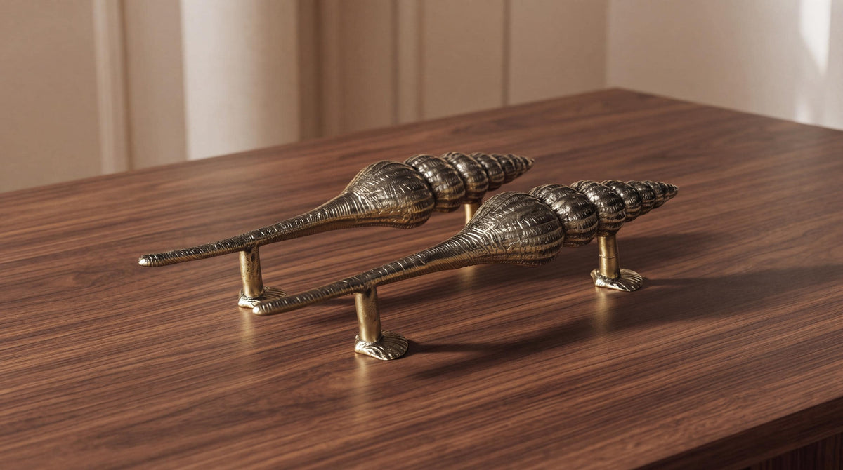 Solid Brass Seashell Door Handle