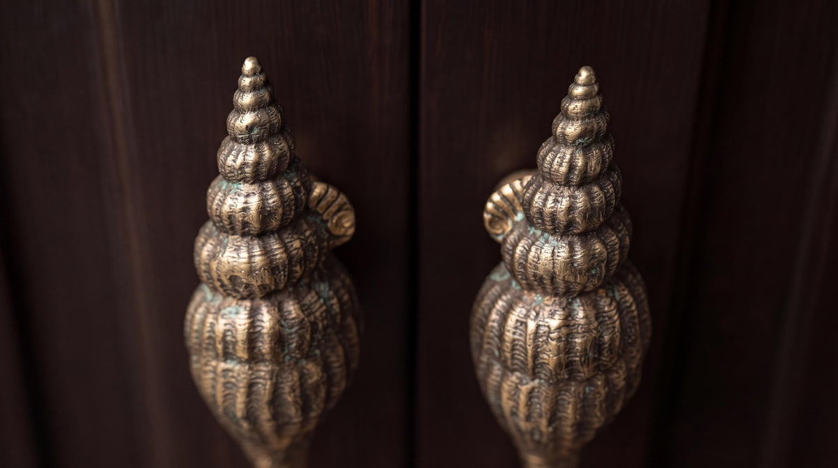 Solid Brass Seashell Door Handle