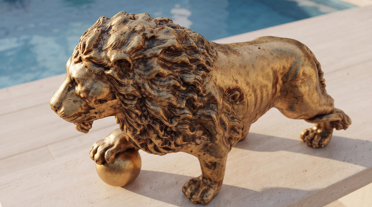 Brass Medici Lion Statue