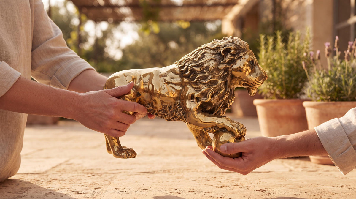 Brass Medici Lion Statue