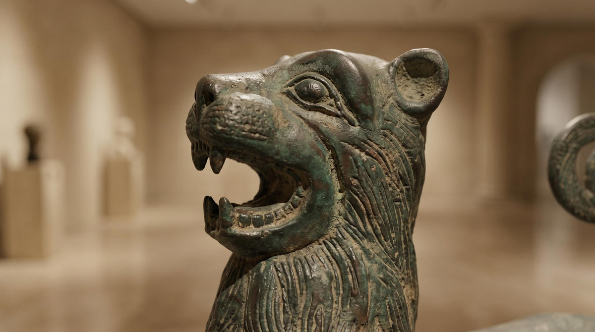 Brass Mythical Lion Statue