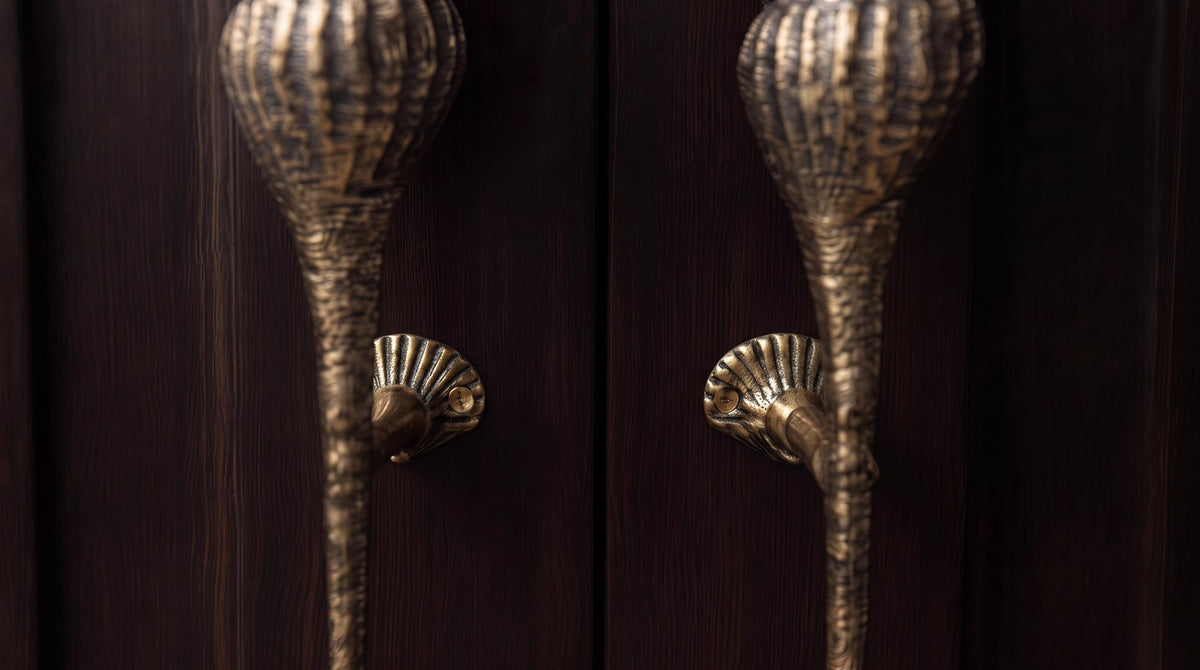 Solid Brass Seashell Door Handle