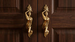 Solid Brass Dancing Lady Door Handle