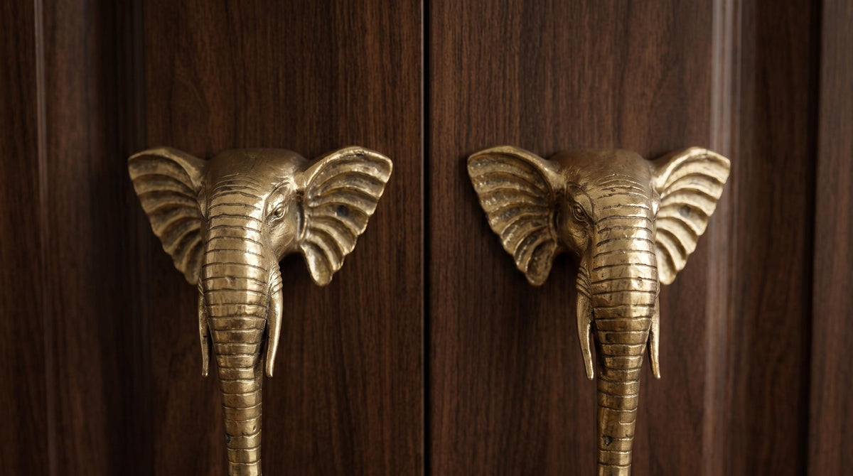 Solid Brass Elephant Door Handle