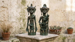 Brass Primitive Statue Pair