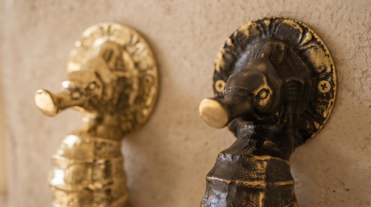 Solid Brass Seahorse Wall Hook