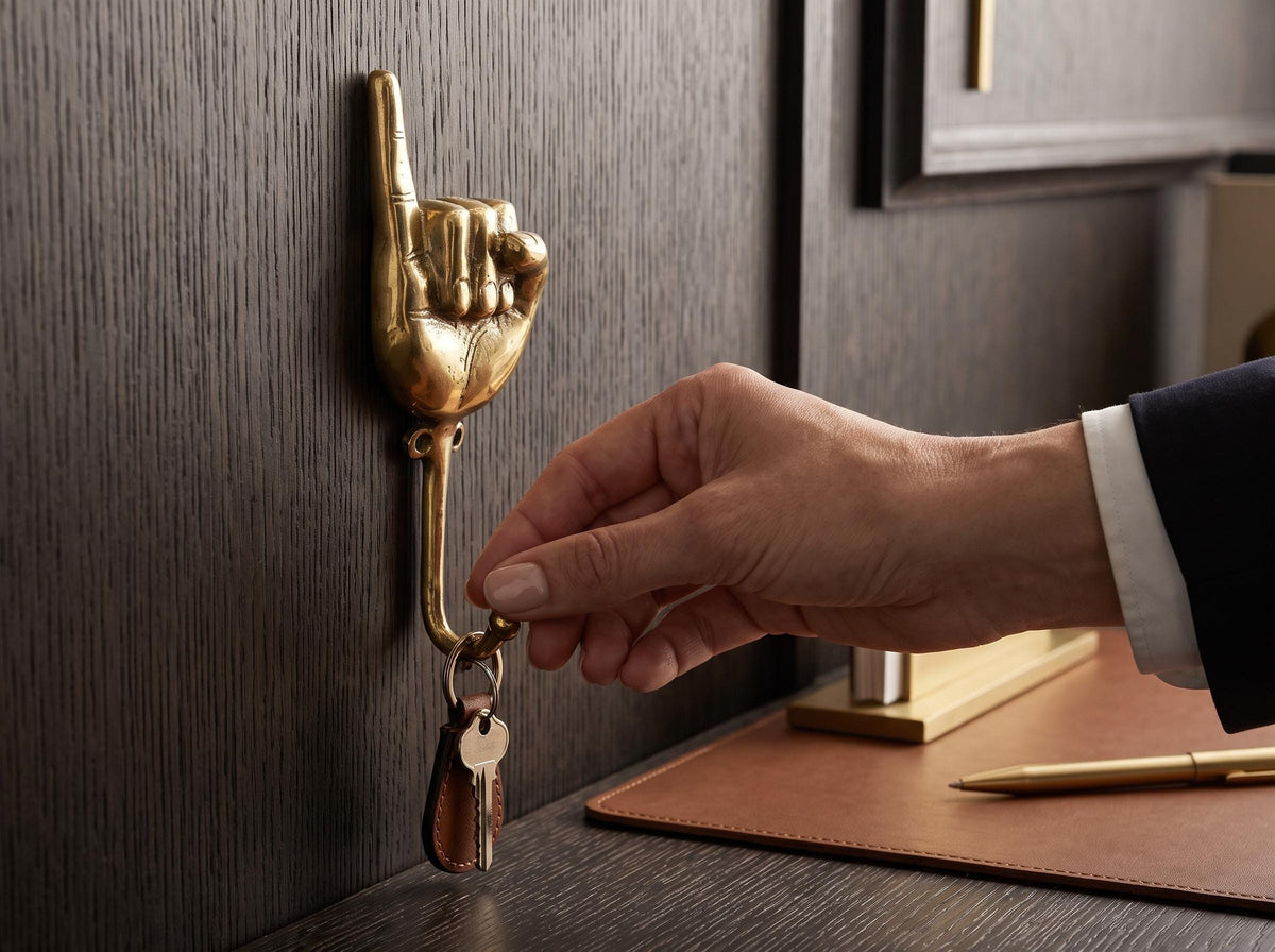 Solid Brass Pinky Promise Wall Hook