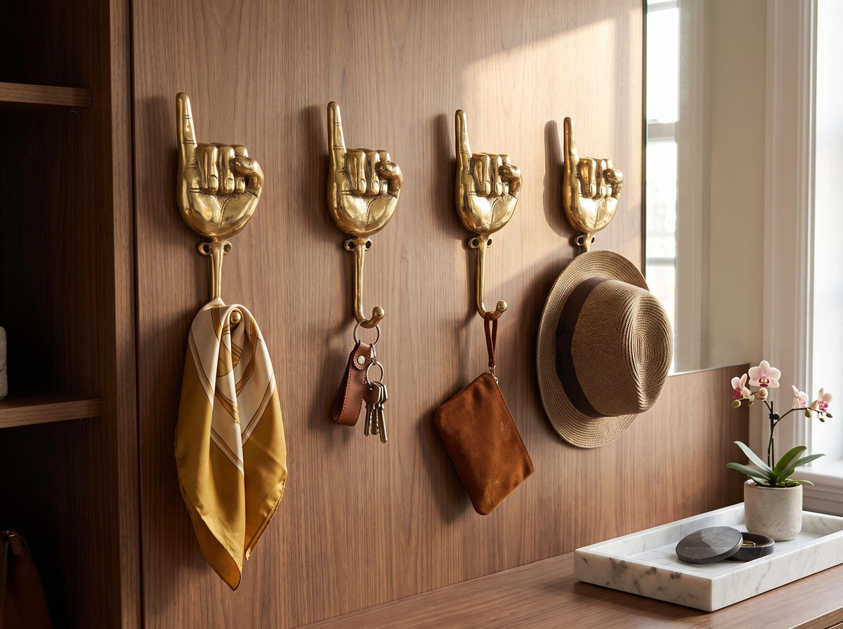 Solid Brass Pinky Promise Wall Hook