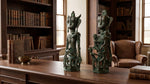 Brass Primitive Statue Pair