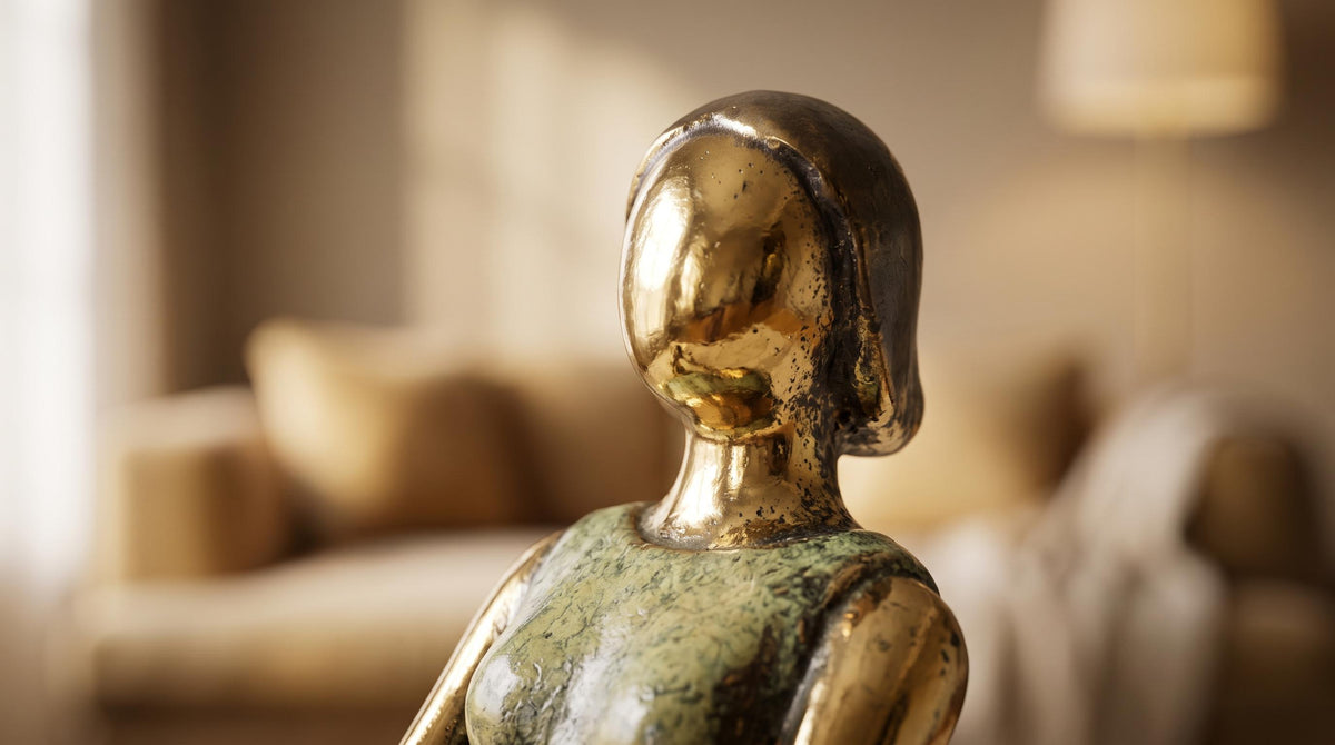 Brass Abstract Family Statue