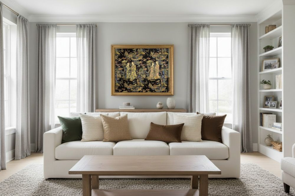 Framed room mockup - gold