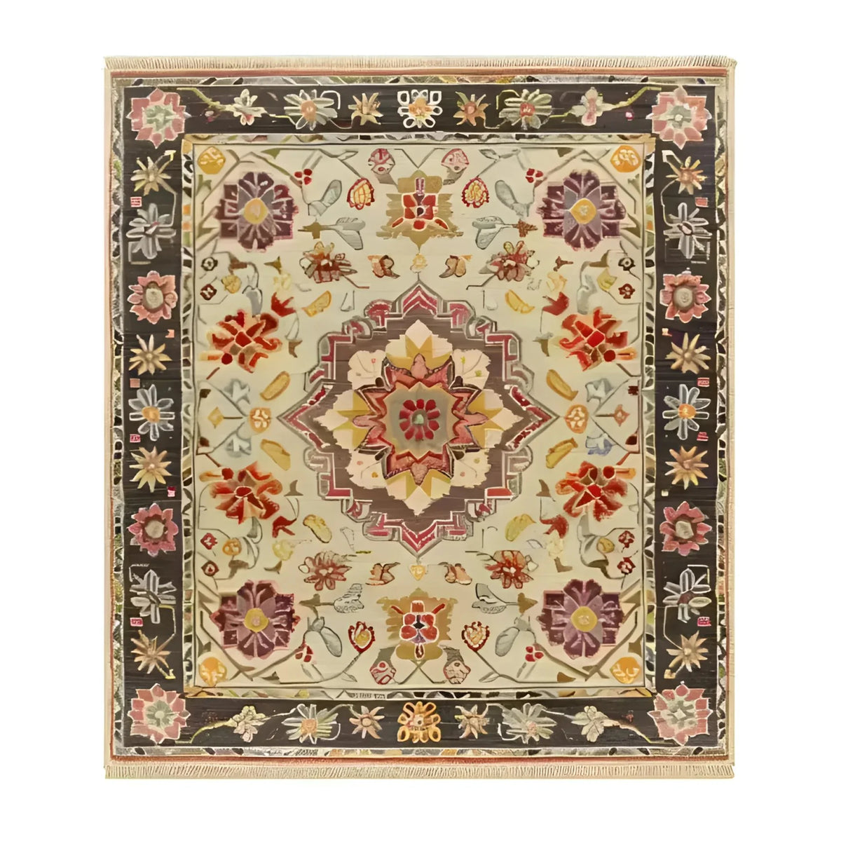  Imperial Opulence Hand Knotted Area Rug, a stunning centerpiece that radiates luxury and sophistication. Its intricate patterns and rich textures elevate any space, making it a perfect addition to your home decor. 