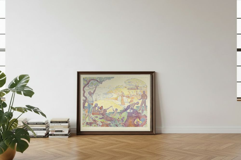 Framed room mockup - leaning