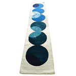 Indigo Orbit Hand Tufted Wool Rug Runner