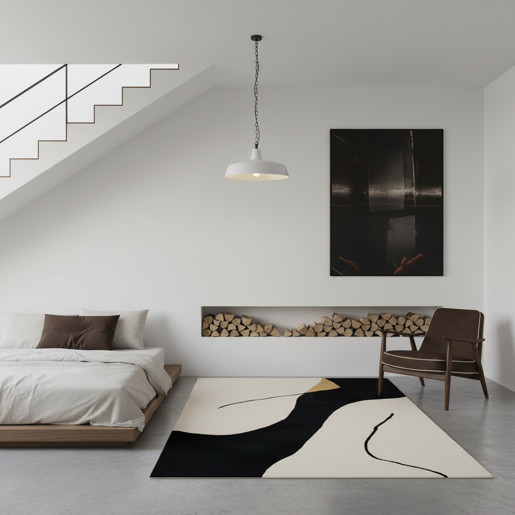 Ink Flow Hand Tufted Rug