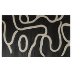 This contemporary wool rug features an abstract design in black and white, perfect for adding a modern touch to your living room. The hand-tufted area rug, ideal for living room area rugs, measures 8x10 and showcases a bold, artistic pattern that complements various decor styles.