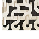 Intricate and stylish, this area rug features a contemporary design with interlocking shapes in neutral tones. Perfect for adding a modern touch to your living room, this hand-tufted wool rug offers durability and elegance. Ideal for living room area rugs, this 8x10 wool rug blends seamlessly with a variety of decor styles.