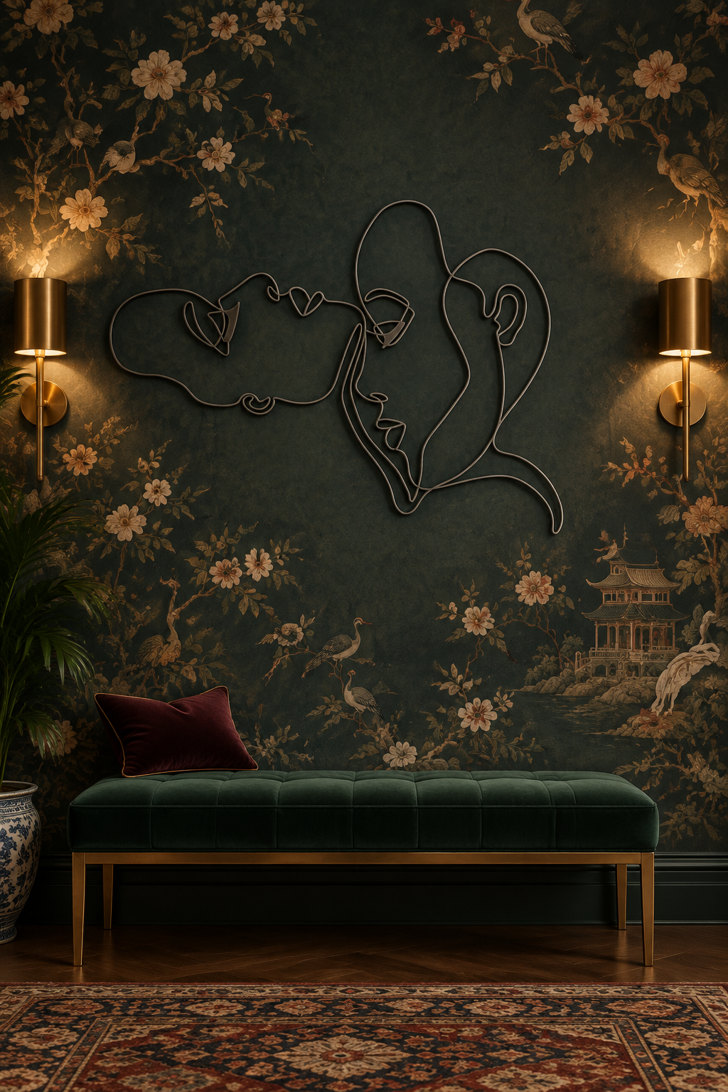 Intimate Women Faces Metal Wall Art