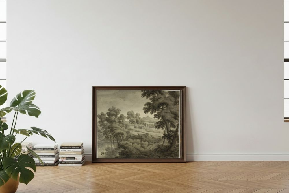 Framed room mockup - leaning