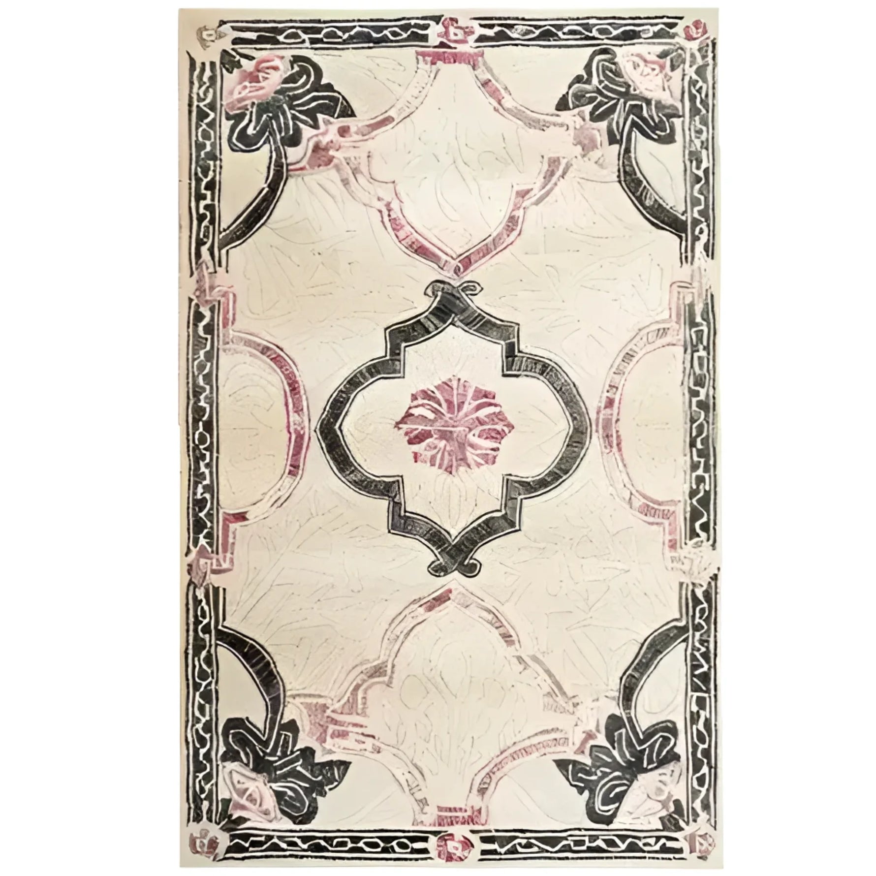 The "Ivory Bloom Border Hand Tufted Rug" is a timeless masterpiece inspired by vintage charm and intricate floral motifs. Its soft cream background highlights the delicate floral border, creating an elegant and inviting aesthetic. Hand-tufted from high-quality materials, this rug offers both durability and a plush feel underfoot, making it a perfect addition to any living space. Its classic design and neutral tones ensure it complements a variety of interior styles, adding a touch of sophistication to your 
