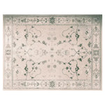 This is an elegant Ivory Whispers Hand Tufted Area Rug, perfect for adding a touch of sophistication to your living space. The rug features a vintage-inspired design with intricate floral and vine patterns, making it an ideal choice for large living room rugs. Crafted from high-quality wool, this 8x10 rug is both stylish and durable, offering a timeless appeal for those seeking a wool rug with a classic look.