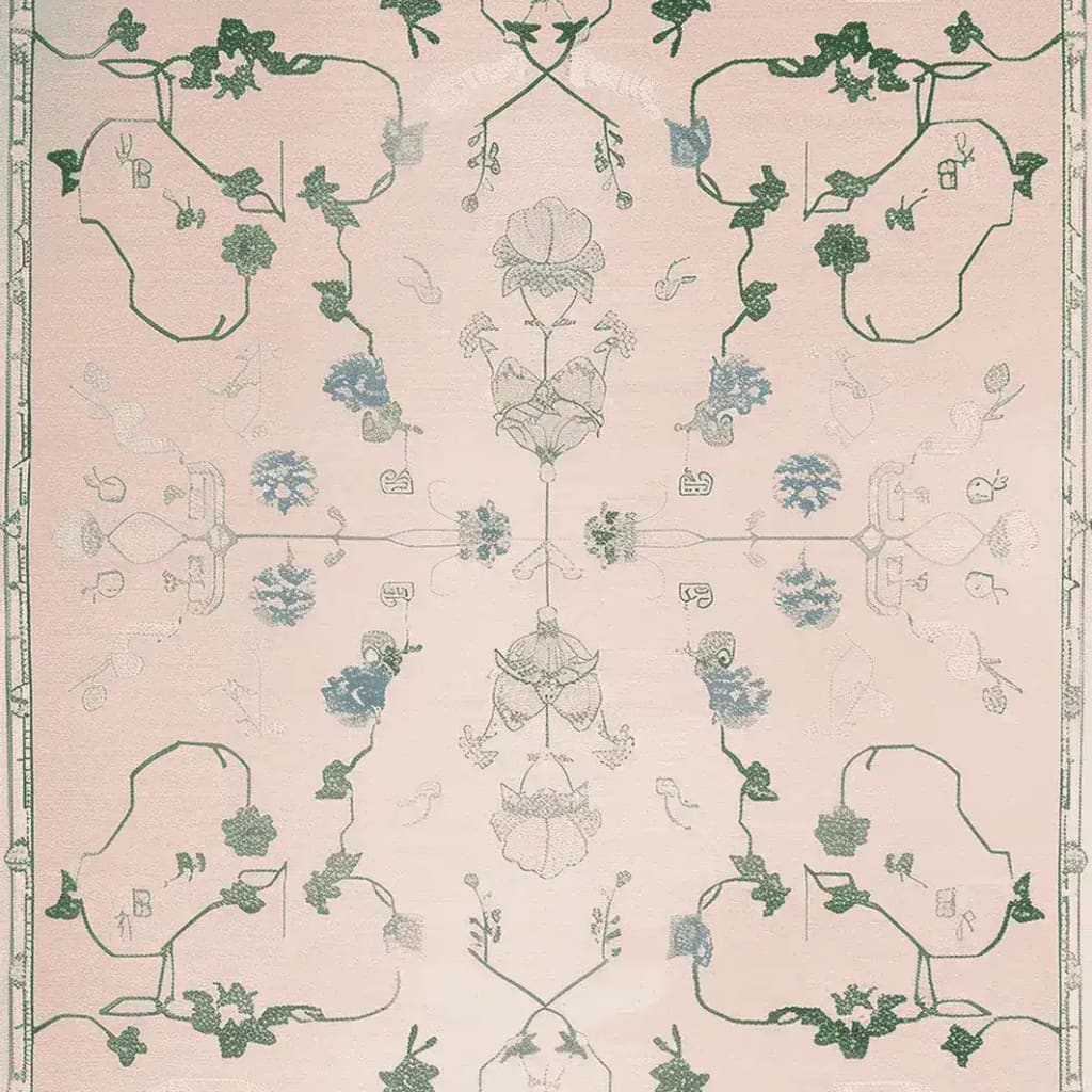 Ivory Whispers Hand Tufted Rug featuring a delicate floral pattern, perfect as a wool area rug for living rooms. This large 8x10 vintage rug adds elegance and warmth to any space.