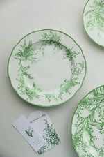 Jade Green Lily of The Valley Decorative Bone China Plate 10.4" or 26.5 cm