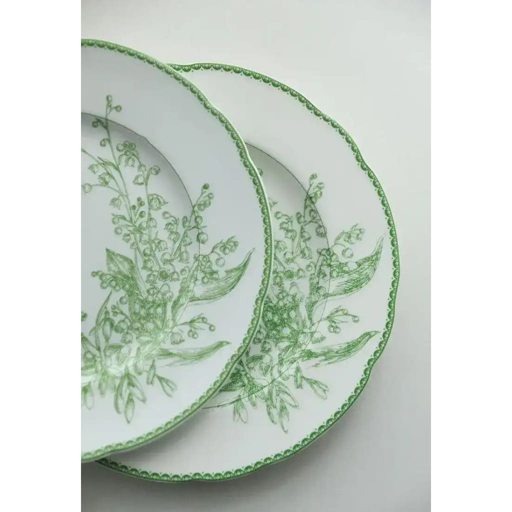 Jade Green Lily of The Valley Decorative Bone China Plate