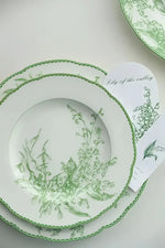 Jade Green Lily of The Valley Decorative Bone China Plate