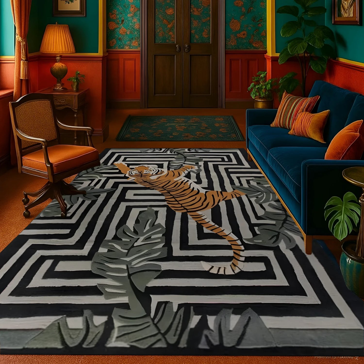 Jade Tiger Threshold Hand Tufted Wool Rug