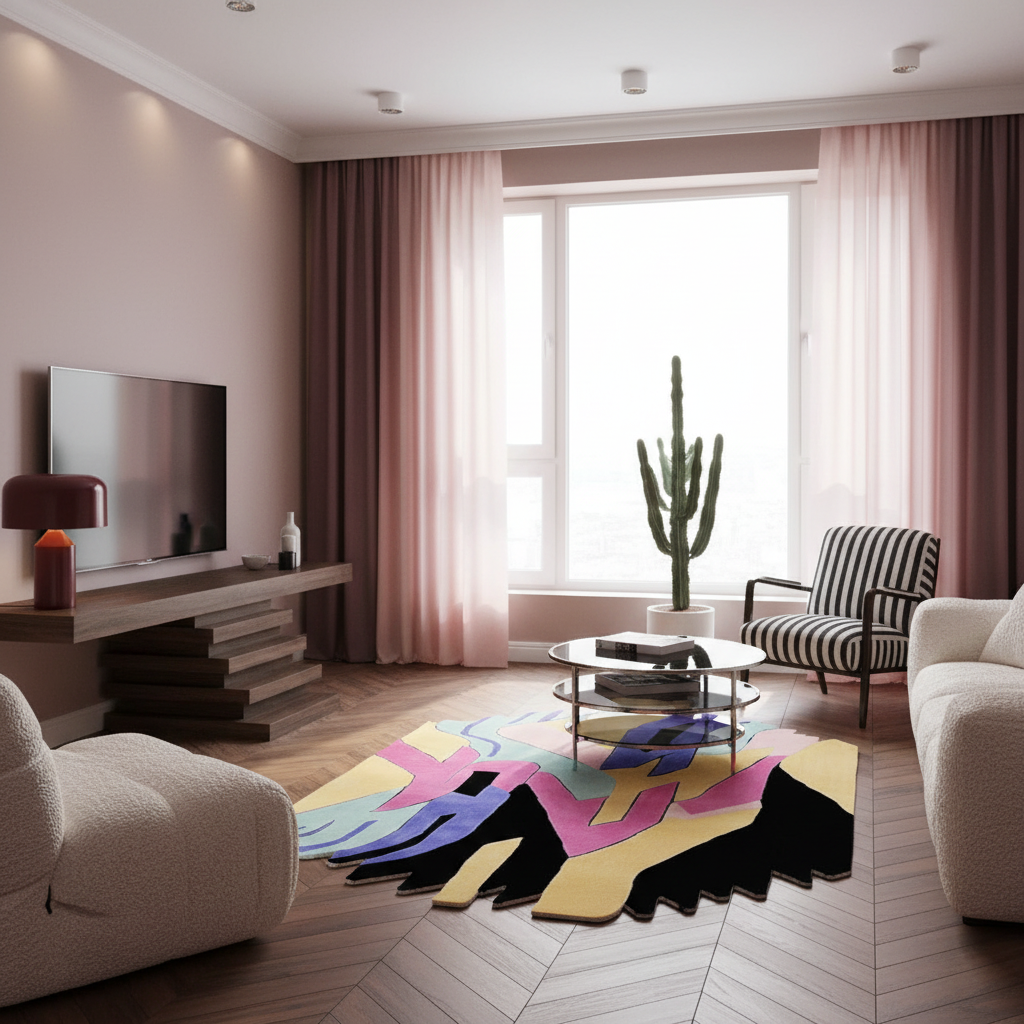 Jagged Rhythm Dream Hand Tufted Rug