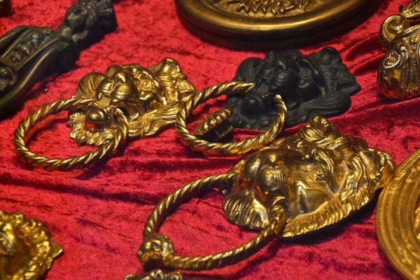 Brass Lion Face Door Knockers