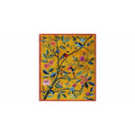 Vibrant Joyful Jamboree Hand Tufted Area Rug featuring a lush floral design with colorful birds perched on branches, perfect for enhancing a living room with its wool texture and large size.