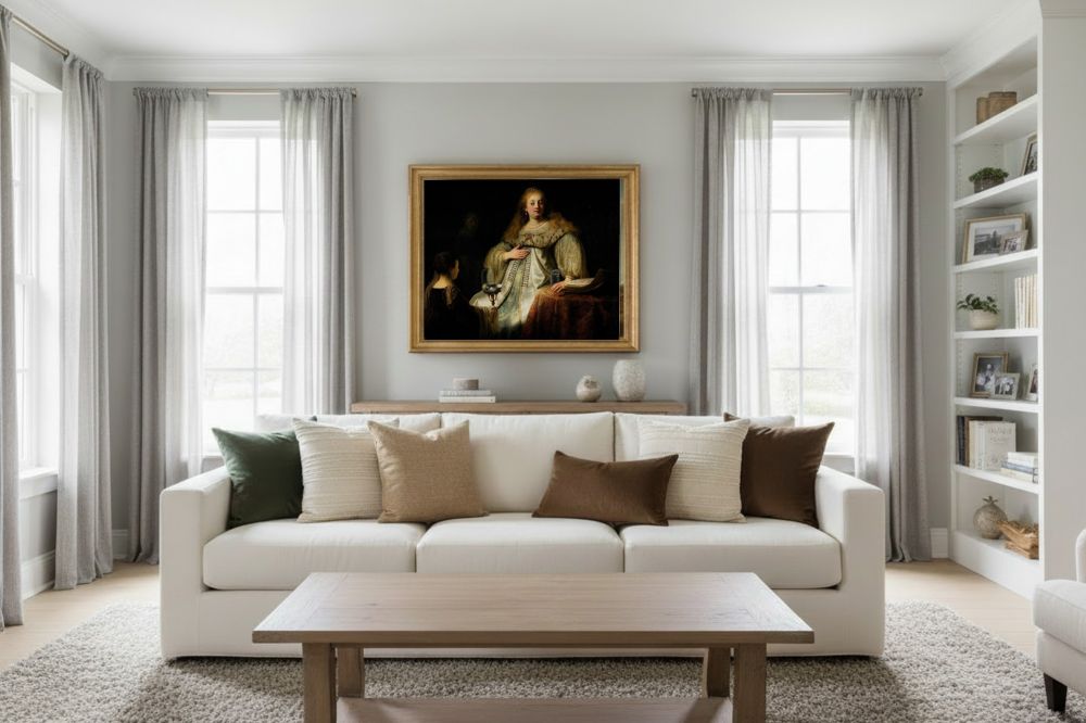 Framed room mockup - gold