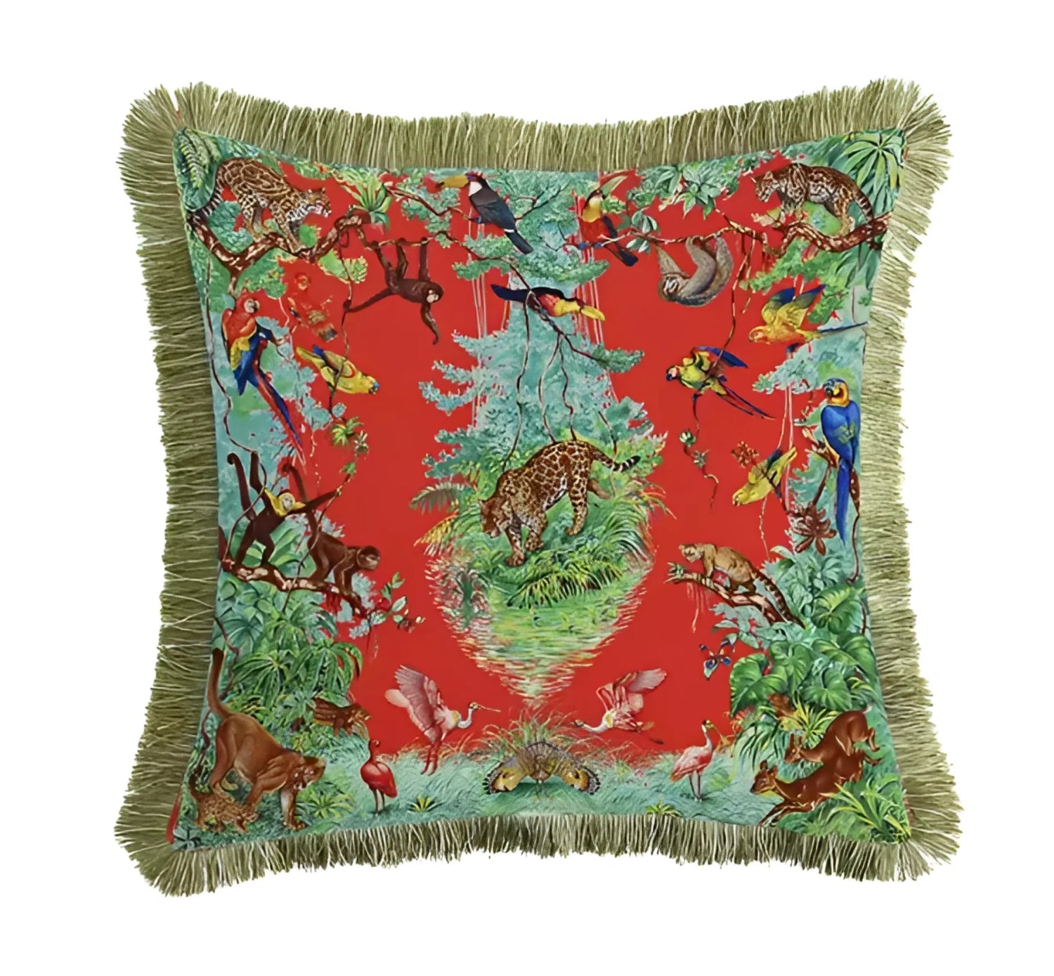 Jungle Animals Tiger Throw Pillow Cover