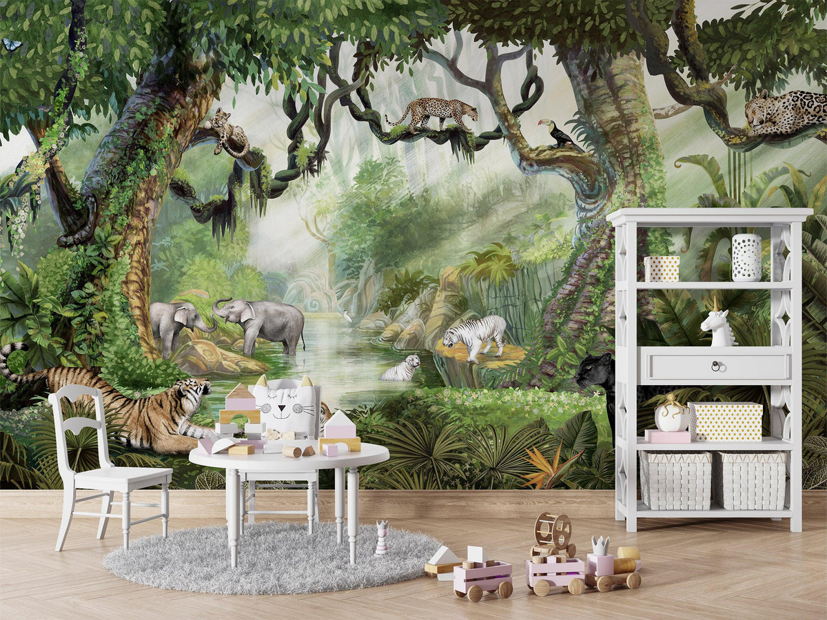 Jungle Cats Wallpaper Mural