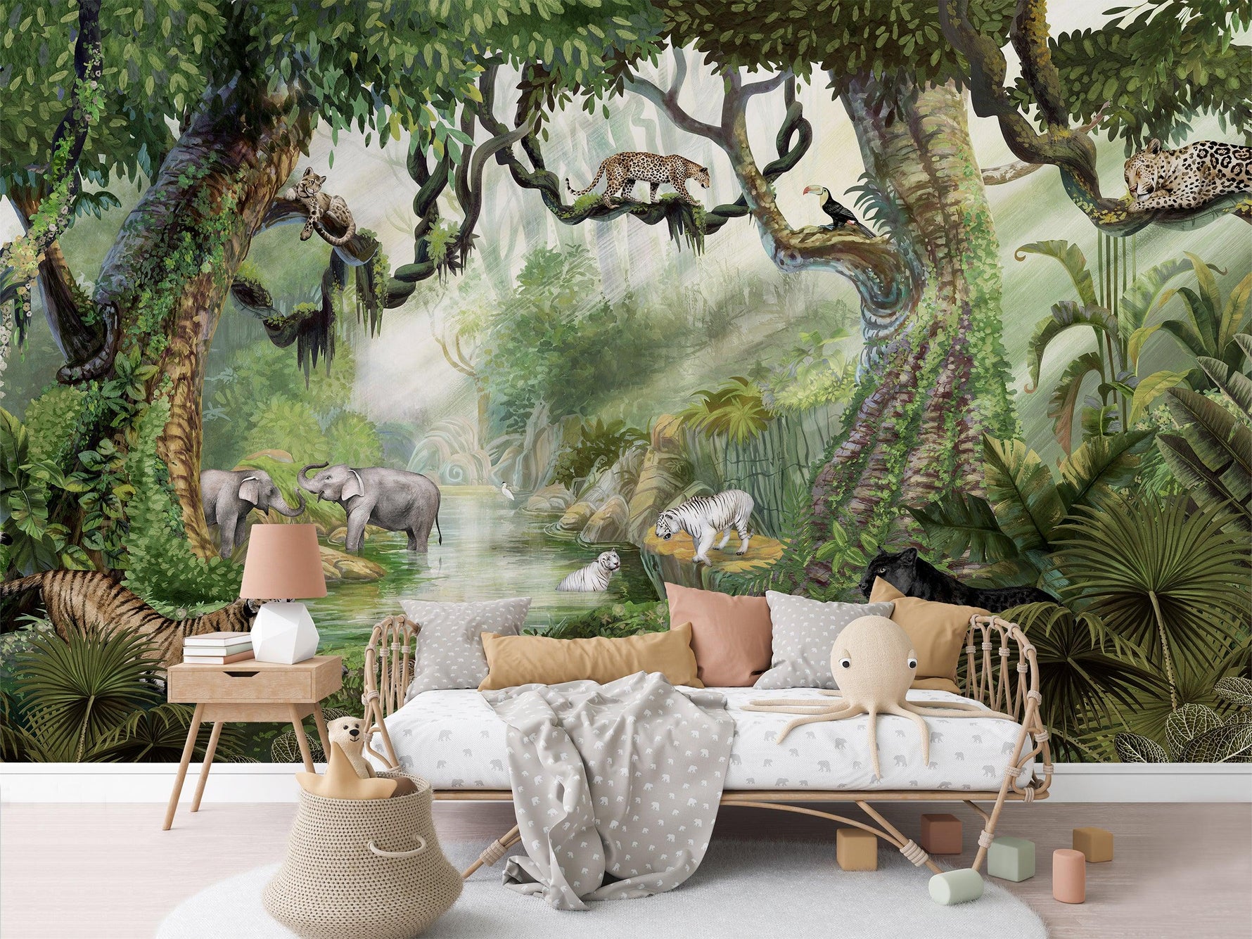 Jungle Cats Wallpaper Mural