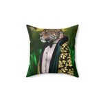 Jungle King Portrait Printed Throw Pillow