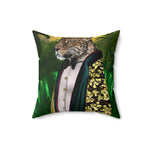 Jungle King Portrait Printed Throw Pillow