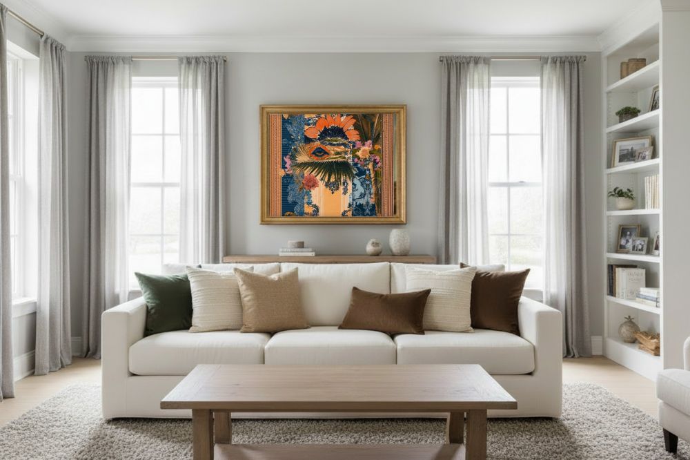 Framed room mockup - gold